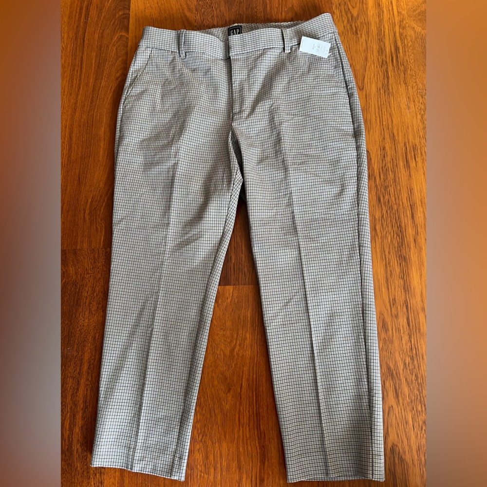 NWT Gap checkered skinny ankle pants 14P